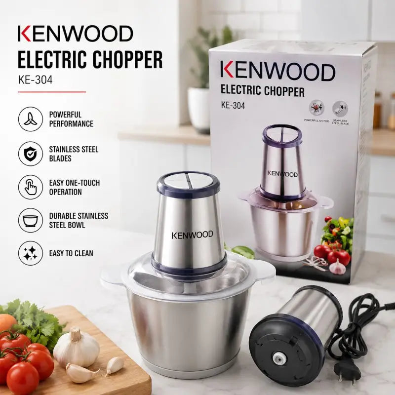 Kenwood Electric Chopper KE-304 – Powerful Stainless Steel Food Chopper for Kitchen
